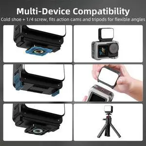 LED Portable Video Lights IPX4 Waterproof Magnetic Camera Light Rechargeable Mini Vlogging Selfie Light for Action 4/5 Pro