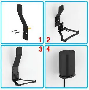 Wall-mounted Speaker Stand Holder Sound Box Rack Space Saving Speaker Mount Aluminum Alloy Compatible with SONOS Move