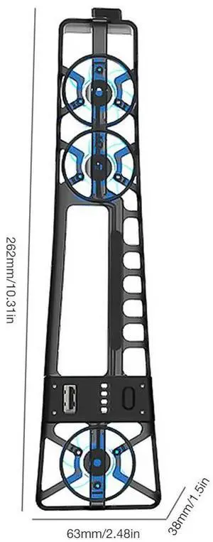 For Slim Cooling Fan with USB 2.0 Port & LED Light 3 Level Adjustable Speed for 5 Slim Disc & Digital Edition