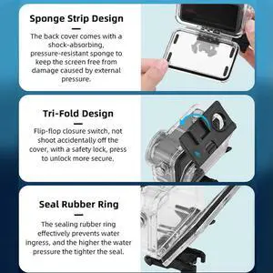 60M Waterproof Protective Shell for OSMO Action 3 4 Housing Case Dive Shield for Underwater Filming Diving Swimming