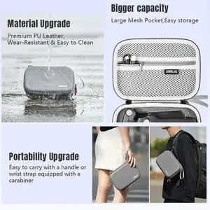 For Osmo Mobile 7/7 Pro Carrying Case Shockproof Protective Handbag Splasroof Case for Handheld Gimbal&Accessories