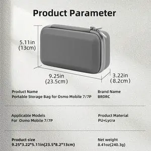 For Osmo Mobile 7/7 Pro Carrying Case Shockproof Portable Bag Protective Handbag Handheld Gimbal Accessories