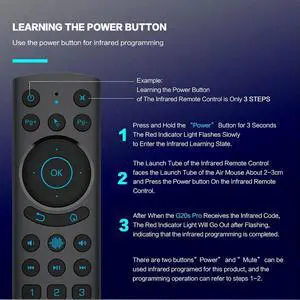 Voice 2.4G RF Gyroscope Remote Control Portable Air Remote Control Long Distance Bluetooth-Compatible
