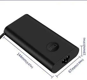 130W USB C Type C AC Adapter Laptop Charger 20V 6.5A for XPS 15 9500 9510/XPS 17 9700 9710/Precision 5550 5750 3560