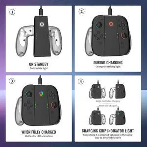Charging Grip for NS2 Gaming Controller Charger ABS Gamepad Support Bracket Multi-Purpose Handle Bracket Stand Game Accessories