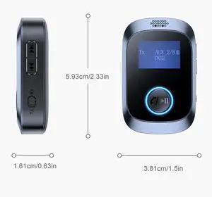 Audio Receiver Transmitter Bluetooth-Compatible 5.4 Adapter 3.5mm AUX Jack Wireless Car Adapter for TV Car Speakers PC Headphone
