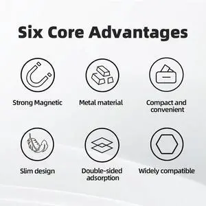 Magnetic Adapter Aluminum Alloy Cell Phone Magnet Mount Adapter Universal for Flow Sports Camera Accessories