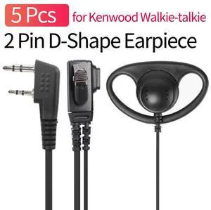 D Shape 2Pin K Head PPT Earpiece Headset Anti Noise Earphone for Baofeng Kenwood