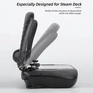 Cooling Rear Housing Cover with Support Stand Gamepad Cover Shells Shock-Absorption Sun Shield Cover for Steam Deck Accessories