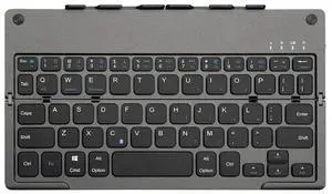Folding Keyboard 3.7V Portable Mini Folding Keyboard with Rotatable Support Bluetooth-compatible for Phone Laptop Tablet