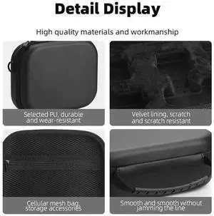 Hard Carrying Case Anti Scratch Carrying Travel Case PU Protective Hard Case Zipper Carrying Bag for Osmo Pocket 3 Accessory