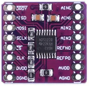 ADS1220 ADC SPI I2C Low-power 24 Bit ADC Analog To Digital Converter Module 2.3-5.5V Ultra Low Noise Analog To Digital Converter