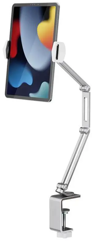 Phone Holder Foldable Arm 360 Adjustable Clip Bed Desktop Mount for 4-13 in