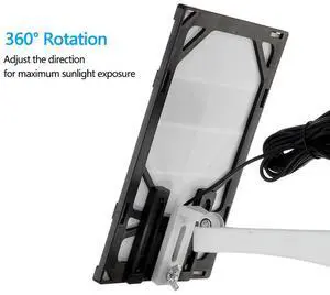 Portable Oudoor Solar Panels Waterproof 3.7v Charging Panel with Charging Cable Polysilicon for Wireless Outdoor Security Camera