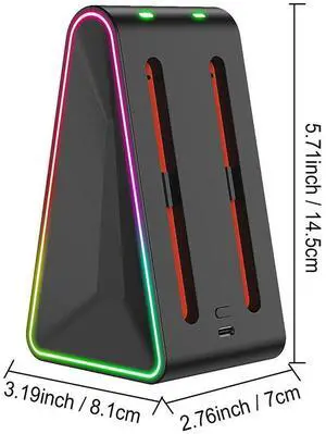 4 In 1 Game Controller Charger LED Indicator Small Handle Charging Base RGB Ambient Light Gamepad Charging Station for NS2