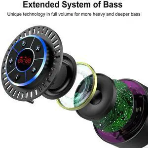 Portable Speaker Bluetooth-Compatible Built-in Mic Mini Speaker IPX7 Waterproof Stereo Speaker for Bathroom Party Travel Outdoor