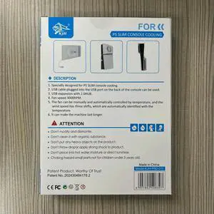 For Slim Console Cooling Fan Side Temperature Control Cooling Fan Face Cover with 3 USB 2.0 Ports for 5 Slim