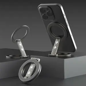 Double Magnetic Ring Phone Holder for MagSafe Magnetic Cell Phone Grip Stand Magnetic Finger Ring Holder for 15 14 13 12