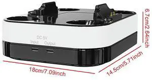 For Dual Controller Charging Dock Type-C Controller Charger Station Charging Cradle Dock for 5 Wireless Gamepad