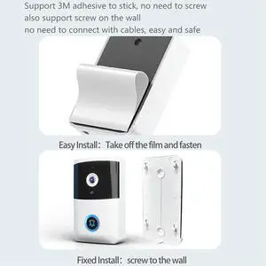 Wireless Video Doorbell IR Night Vision Doorbell Camera Visual Doorbell for Home Security Alarm System