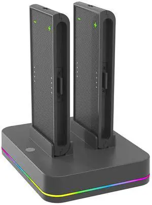 Charger Dock for Switch 2 for Joycon Controller with Charging Cord & RGB Light Charger Stand Station Charges Up To 4 Controllers