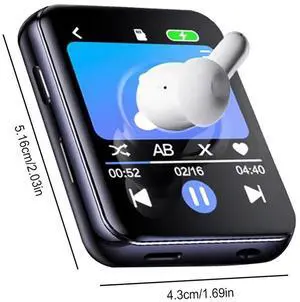 Music Player BT 5.4 Touch Screen Portable Player Built-in Speaker Recorder Camera Video Player for Travel Sport