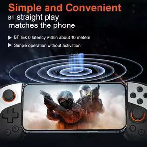 Phone Controller Joystick Bluetooth-Compatible5.3 Turbo/Back Button/Vibration Macro Function for Android iOS Switch PC
