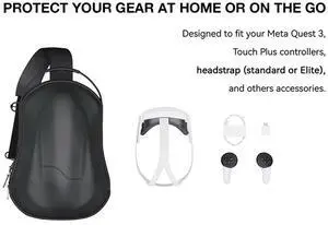 Portable Carrying Case Hard Shell Case Single Shoulder Travel Bag Case for Quest 3/2 Pico 4 Ultra VR Headset