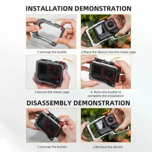 Aluminum Case with Cold Shoe Mount Camera Protective Frame Housing Sleeve for Ace Pro 2 Camera Accessories