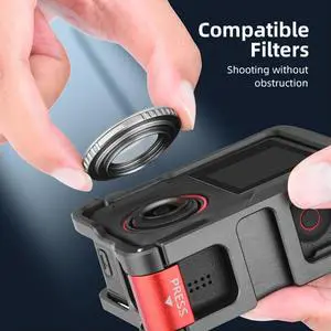 Aluminum Alloy l Protective Frame Mount Case Full Protective Frame Case for Osmo Action 3/4 Action Camera Accessories