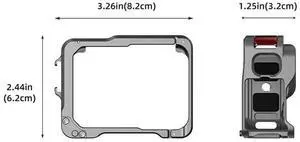 Aluminum Alloy Cage with Cold Shoe Protective Frame Housing Shell Camera Cage for Ace Pro/Ace Pro 2 Camera