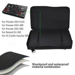 Portable DJ Controller Padded Bags Dustproof Turntables Protective Case Scratch-resistant for Pioneer DDJ-400 DDJ-FLX4