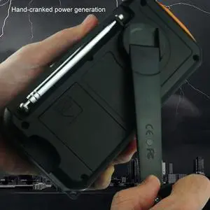 Emergency Hand Crank Radio Solar Powered Radio with Flashlight SOS Alarm Portable Weather Radio for Camping Travel Outdoor