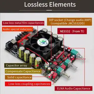 TPA3251 BT 220Wx2 Power Audio Amplifier Board Stereo Treble And Bass Adjustment Home Theater Amplifiers Speaker Stereo Audio AMP