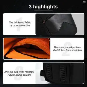 Travel Carrying Case Waterproof Travel Case W/ Shoulder Strap Travel Home Bag for Quest 3S VR Accessories