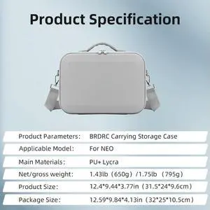 Carrying Case PU Leather Protective Bag Wear-Resistant Portable Shoulder Bag for Neo & Drone Accessories