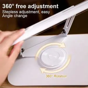 Acrylic Book Stand for Reading with 360 Degree Rotating Base Foldable Desktop Riser Cookbook Stand for Laptop Recipe Textbook