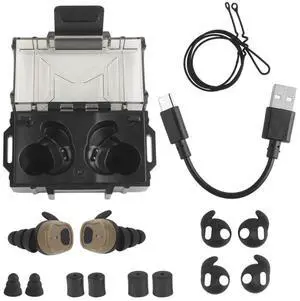 Bluetooth-Compatible 5.3 Wireless Earbuds 26dB Noise Reduction Noise Cancelling Earbuds USB Charging for Law Enforcement