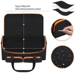 Speaker Carry Case Large Capacity Portable Protective Case Multi Pocket Padded Bags for JBL PartyBox On-The-Go Essential