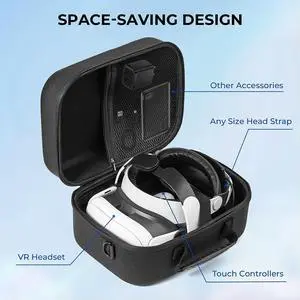 Carrying Case for Quest 3 for BOBOVR M3 PRO Elite Strap Case Hard Shell Case for Travel and Home