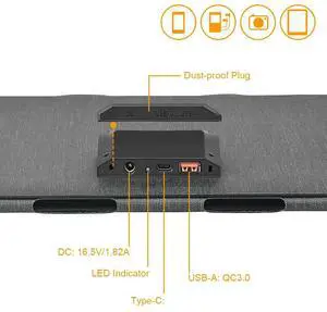 45W Foldable Solar Panel Folding Solar Charger Waterproof Portable Solar Panel with USB Type C DC for Outdoor Camping Hiking