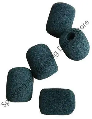 5Pcs 30x20x8mm Black Mic Protector Replacement Headset Foam Covers Windscreen Windshield Sponge Covers Microphone Cover