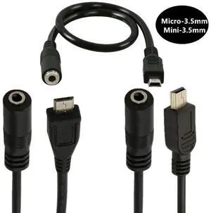 1pc Micro USB Male 5 Pin To 3.5mm Female Jack AUX Audio Sync Headphone Adapter Cable Cord