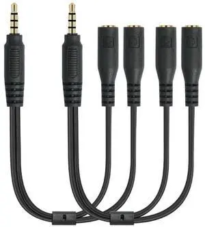Dual Female Audio Cable Y Splitter Cable 3.5 Mm 1 Male To 2 Female for Earphone Headset Headphone MP3 MP4 Stereo Plug Adapter
