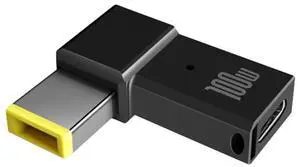 100W PD Type C Adapter Female To Square Tip Plug Converter USB-C Fast Charging Cable For Thinkpad DC Power Connector