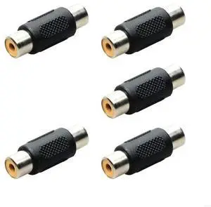 5PCS RCA Female To Female Jack Plug RCA Connector AV Cable Plug Video Audio CCTV Extension Adapter 5PCS RCA Female To Female Jack Plug RCA Connector AV Cable Plug Video Audio CCTV Extension Adapter