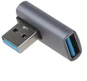 90 Degree USB 3.0 Male to Female Extension Adapter charging 10Gbps High Speed Data Transfer For Laptop PC Connector