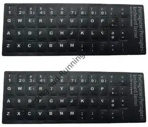 2Pcs Portuguese Keyboard Stickers Letter Alphabet Notebook Desktop Computer Button el Stickers