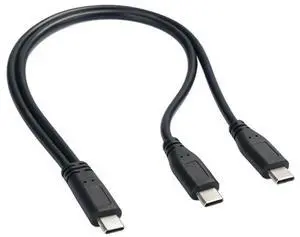USB C male to Double USB C male Splitter Cord Converter Multiple Hubs USB Type C Port Hub Charger Power Split Adapter