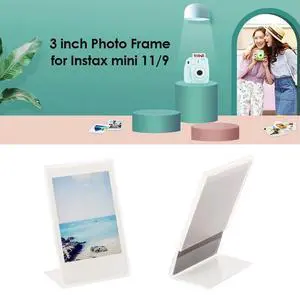 Acrylic Mini Picture Frame Clear Mini Instant Photo Frame Small Picture Holder for Fujifilm Instax Mini 11/9 Instant Camera Film